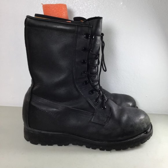 Belleville Military Leather Combat Boots Black 10W - Picture 2 of 14